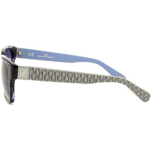 Carolina Herrera Women's Rectangular Blue Sunglasses - Picture 3 of 3